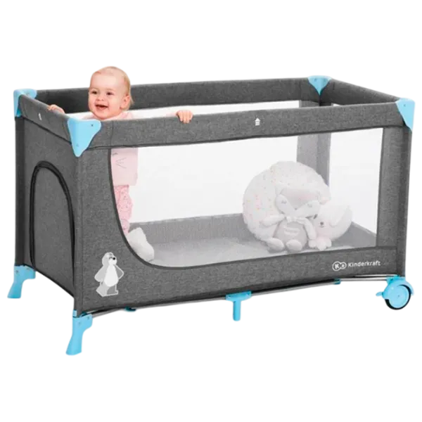 Манеж KinderKraft Joy (KKLJOYBLU00000) 0 месяцев - 3 года/ Gray photo 4 Манеж KinderKraft Joy (KKLJOYBLU00000) 0 месяцев - 3 года/ Gray photo 4