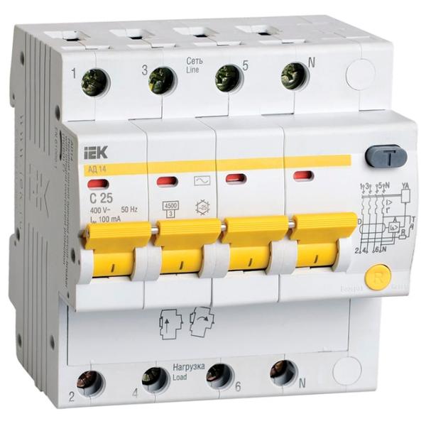 Дифференциальные автоматы IEK MAD10-4-025-C-100 25 A/ 220 В - 400 В photo 1 Дифференциальные автоматы IEK MAD10-4-025-C-100 25 A/ 220 В - 400 В photo 1