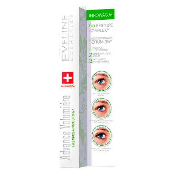 Тушь для ресниц Eveline Cosmetics Advance 10 мл/ White photo 1