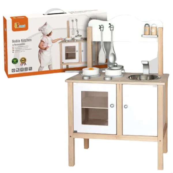 Ролевые игры VIGA Wooden kitchen with accessories 3+/ Кухня photo 1