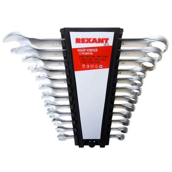 Комбинированный набор ключей Rexant 12-5842 Количество в наборе: 12 шт photo 1