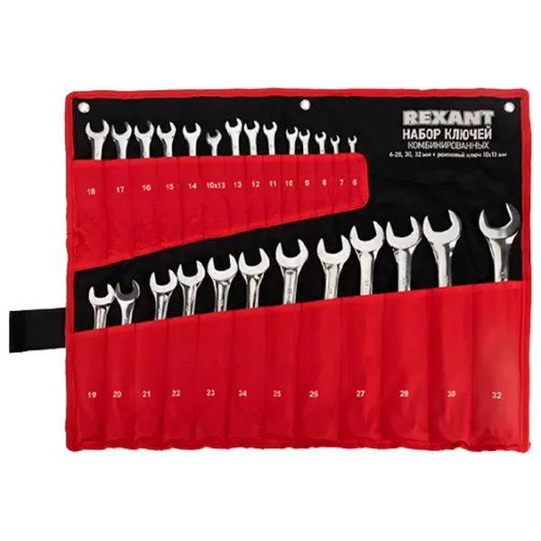 Set de chei combinate Rexant 12-5848 Cantitatea în set: 26 buc. photo 1 Set de chei combinate Rexant 12-5848 Cantitatea în set: 26 buc. photo 1