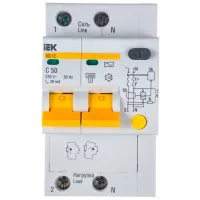 Întrerupătoare diferențiale IEK MAD10-2-050-C-030 50 A/ 220 V