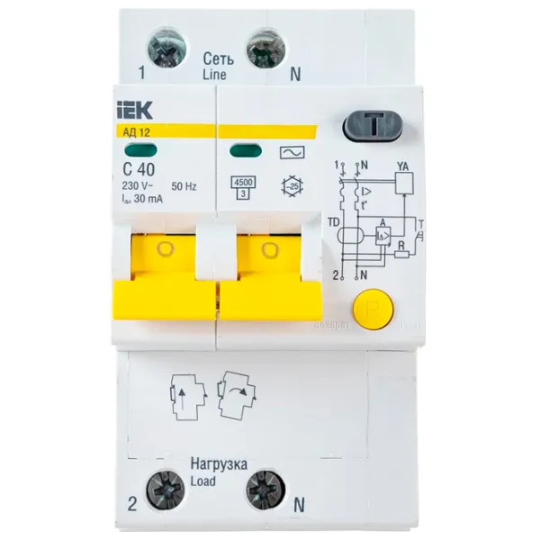 Дифференциальные автоматы IEK MAD10-2-040-C-030 40 A/ 220 В - 230 В photo 1 Дифференциальные автоматы IEK MAD10-2-040-C-030 40 A/ 220 В - 230 В photo 1