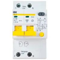 Întrerupătoare diferențiale IEK MAD10-2-040-C-030 40 A/ 220 V - 230 V