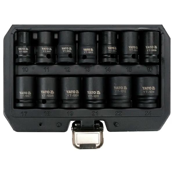 Набор головок торцевых Yato YT10251 Количество в наборе: 13 шт. photo 2