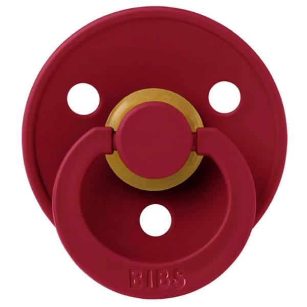 Соска круглая Bibs Colour 200263C Унисекс/ 6 месяцев -/ Латекс/ Ruby photo 1