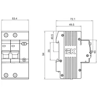 Дифференциальные автоматы IEK MAD10-2-050-C-300 50 A/ 220 В - 230 В photo 6