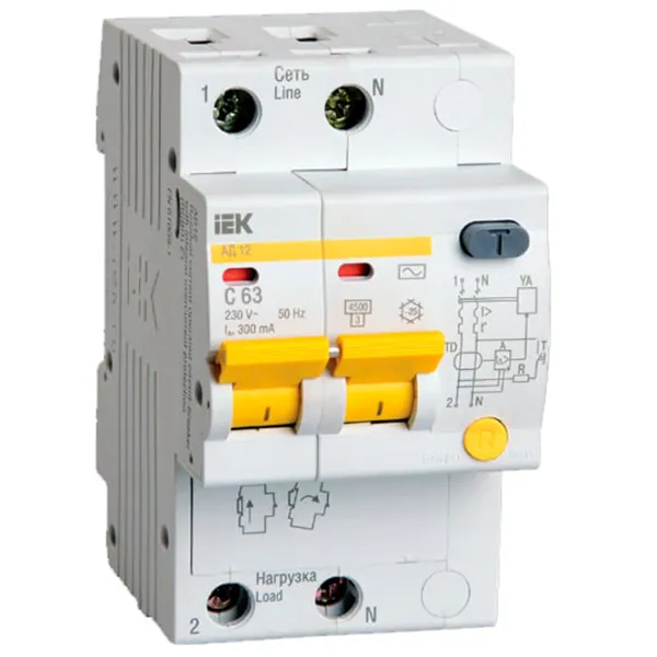 Întrerupătoare diferențiale IEK MAD10-2-063-C-300 63 A/ 220 V - 230 V photo 1 Întrerupătoare diferențiale IEK MAD10-2-063-C-300 63 A/ 220 V - 230 V photo 1