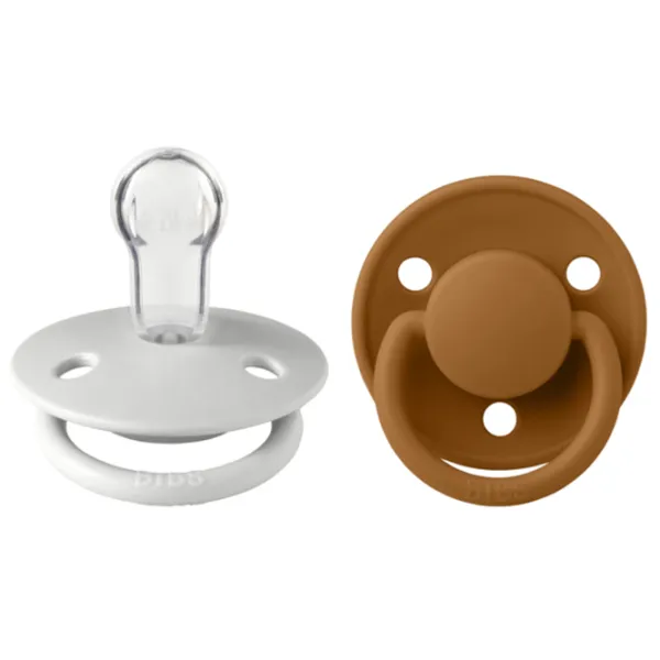 Suzetă cu tetina rotundă Bibs De lux 150233 Unisex/ 0 luni -/ Silicon/ Multicolor photo 1