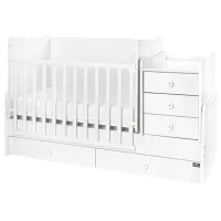 Детская кровать Lorelli BED MAXI PLUS NEW 0 месяцев - 14 лет/ White photo 3