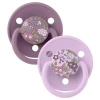 Suzetă cu tetina rotundă Bibs De lux 15012101 Pentru fetițe/ 0 luni - 36 luni/ Silicon/ Purple