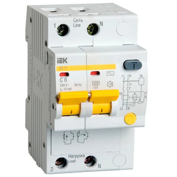 Дифференциальные автоматы IEK MAD10-2-006-C-010 6 A/ 220 В - 230 В photo 1 Дифференциальные автоматы IEK MAD10-2-006-C-010 6 A/ 220 В - 230 В photo 1