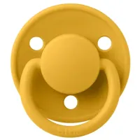 Suzetă cu tetina rotundă Bibs De lux 1010269C Unisex/ 0 luni - 3 ani/ Silicon/ Yelow