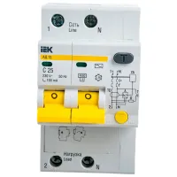 Întrerupătoare diferențiale IEK MAD10-2-025-C-100 25 A/ 220 V - 230 V