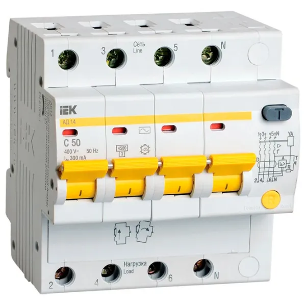 Întrerupătoare diferențiale IEK MAD10-4-050-C-300 50 A/ 220 V - 400 V photo 1 Întrerupătoare diferențiale IEK MAD10-4-050-C-300 50 A/ 220 V - 400 V photo 1