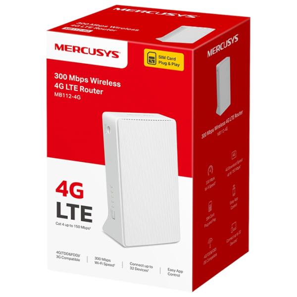 Маршрутизатор Mercusys MB112-4G 300 Мбит/ с/ White photo 3