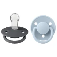 Suzetă cu tetina rotundă Bibs De lux 150212 Unisex/ 0 luni -/ Silicon/ Multicolor