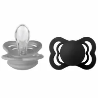 Suzetă cu tetina rotundă Bibs Supreme 160341 Unisex/ 0 luni -/ Silicon/ Multicolor