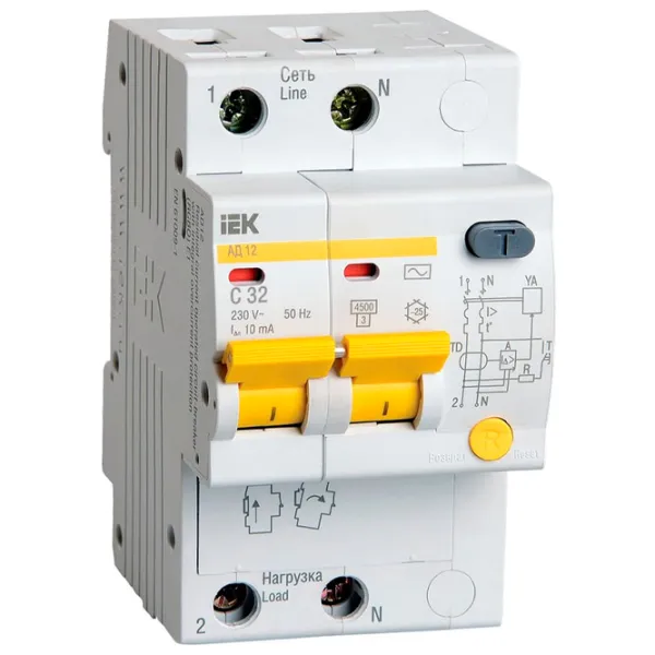 Întrerupătoare diferențiale IEK MAD10-2-010-C-100 10 A/ 220 V - 400 V photo 1 Întrerupătoare diferențiale IEK MAD10-2-010-C-100 10 A/ 220 V - 400 V photo 1