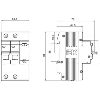 Дифференциальные автоматы IEK MAD10-2-010-C-100 10 A/ 220 В - 400 В photo 4
