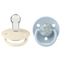 Suzetă cu tetina rotundă Bibs De lux 15011101 Unisex/ 0 luni -/ Latex/ Multicolor