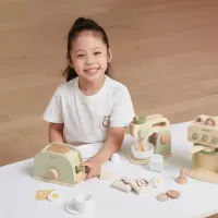 Joc de rol VIGA Wooden play set Coffee machine with accessories 3+ / Bucătărie photo 4