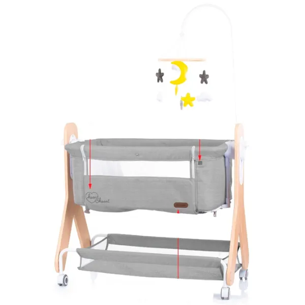 Детская кровать Chipolino Heart2Heart 0 месяцев - 3 года/ Gray photo 3