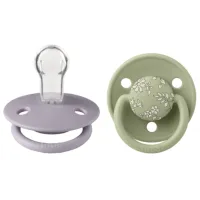 Suzetă cu tetina rotundă Bibs De lux 15010101 Pentru fetițe/ 0 luni - 36 luni/ Silicon/ Purple