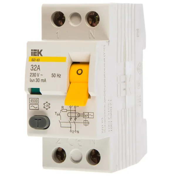 Întrerupătoare diferențiale IEK MAD10-4-050-C-100 32 A/ 220 V photo 1