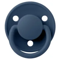 Соска круглая Bibs De lux 1010280C Унисекс/ 0 месяцев - 3 года/ Силикон/ Blue