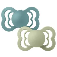 Suzetă cu tetina rotundă Bibs Supreme 160349 Unisex/ 0 luni - 6 luni/ Silicon/ Multicolor