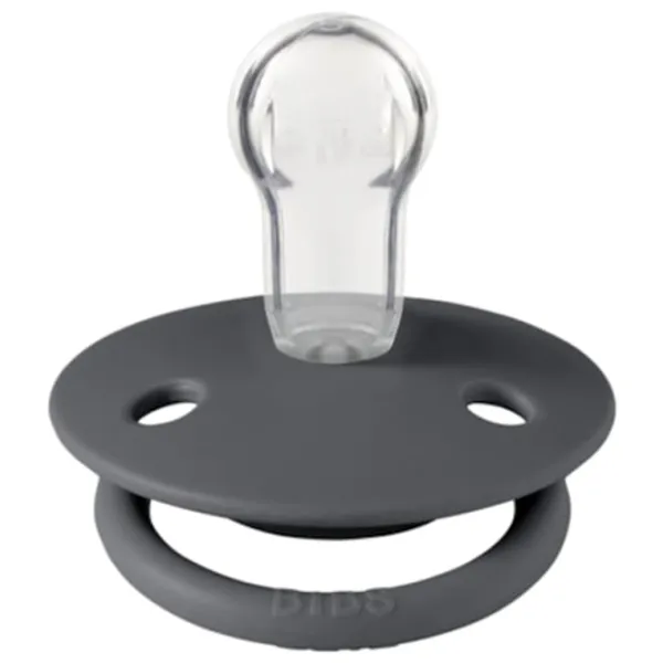 Соска круглая Bibs De lux 1010221C Унисекс/ 0 месяцев - 3 года/ Силикон/ Iron photo 2 Соска круглая Bibs De lux 1010221C Унисекс/ 0 месяцев - 3 года/ Силикон/ Iron photo 2