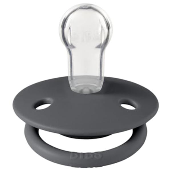 Соска круглая Bibs De lux 1010221C Унисекс/ 0 месяцев - 3 года/ Силикон/ Iron photo 2 Соска круглая Bibs De lux 1010221C Унисекс/ 0 месяцев - 3 года/ Силикон/ Iron photo 2