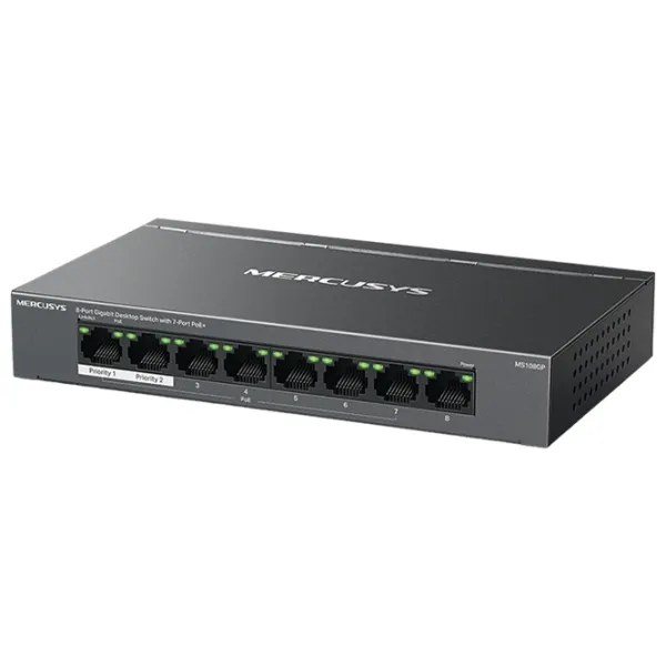 PoE Коммутатор Mercusys MS108GP Black photo 2