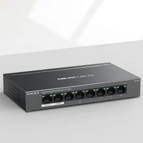 PoE Коммутатор Mercusys MS108GP Black photo 4