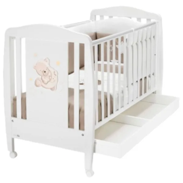 Pat pentru copii CAM Teddy 0 luni - 3 ani/ White photo 3