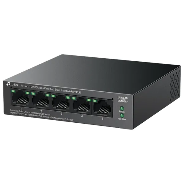 PoE Коммутатор TP-Link LS105LP Black photo 2