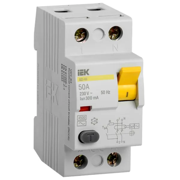Дифференциальные автоматы IEK MDV10-2-050-300 50 A/ 220 В photo 1