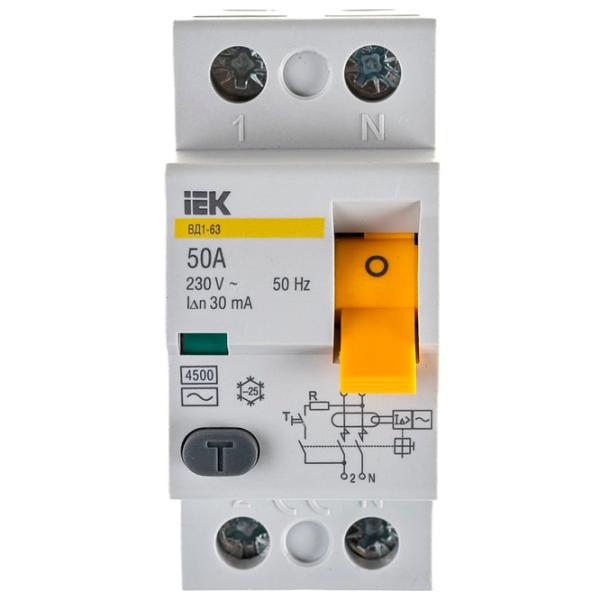 Întrerupătoare diferențiale IEK MDV10-2-050-030 50 A/ 220 V photo 1