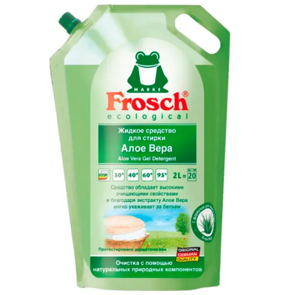 Gel de spălare Frosch Aloe Vera Gel 2l Număr spălări:  photo 1 Gel de spălare Frosch Aloe Vera Gel 2l Număr spălări:  photo 1