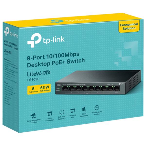 PoE Switch TP-Link LS109P Black photo 4