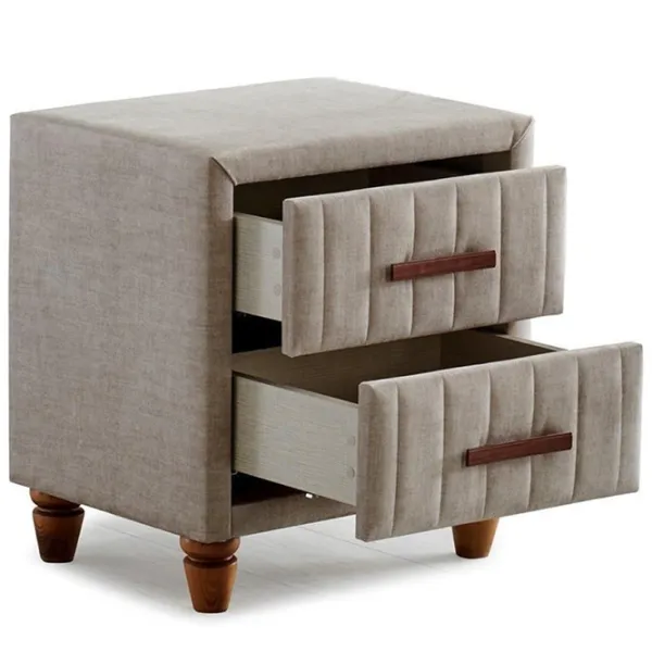 Noptiere Oskar Kapok Natur 57 x 52 x 45/ MDF/ Beige photo 3 Noptiere Oskar Kapok Natur 57 x 52 x 45/ MDF/ Beige photo 3