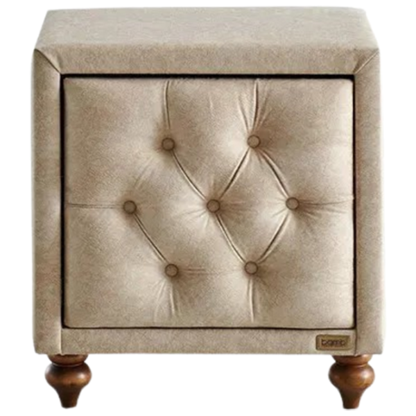 Noptiere Oskar GLASS Nirvana 57 x 52 x 45/ MDF/ Beige photo 1