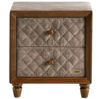 Noptiere Oskar GLASS Bamboo Sleep 57 x 52 x 45/ MDF/ Beige