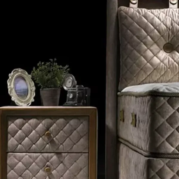 Noptiere Oskar GLASS Bamboo Sleep 57 x 52 x 45/ MDF/ Beige photo 3 Noptiere Oskar GLASS Bamboo Sleep 57 x 52 x 45/ MDF/ Beige photo 3