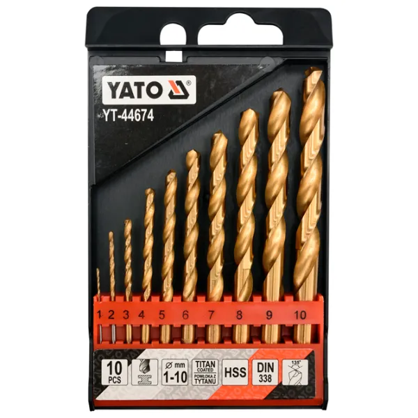 Набор сверл Yato YT44674 HSS-TIN photo 1