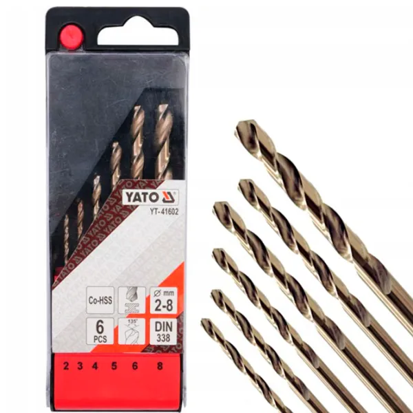 Set de burghie Yato YT41602 HSS-CO photo 2 Set de burghie Yato YT41602 HSS-CO photo 2
