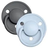 Suzetă cu tetina rotundă Bibs De lux 180212 Unisex/ 6 luni - 18 luni/ Latex/ Multicolor