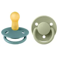 Suzetă cu tetina rotundă Bibs De lux 190226 Unisex/ 6 luni - 18 luni/ Latex/ Sea Green